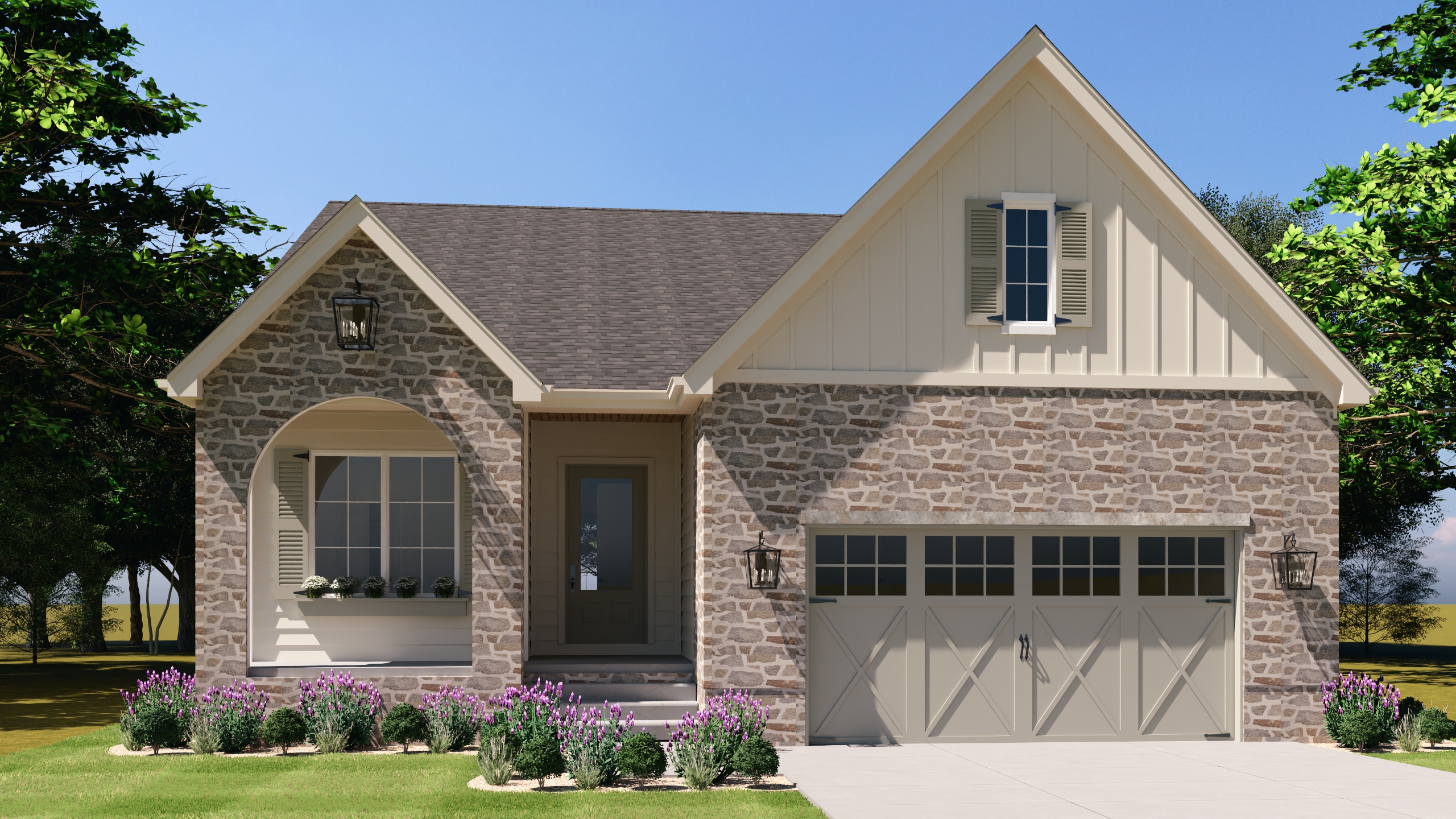 Sunset & Oakdale — Design II elevation